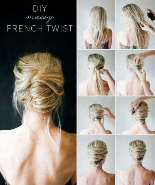 The French twist updo for long hair