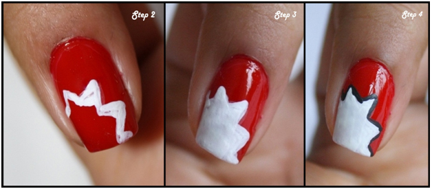 Step 7 of comic pop nail art tutorial