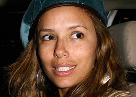 Hollywood actress Eva Longoria without makeup