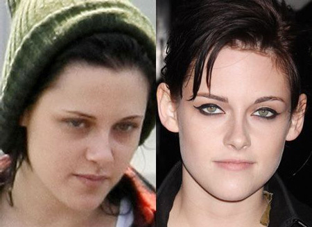 Hollywood actress Kristen Stewart without makeup