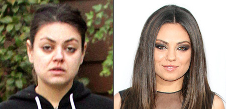 Hollywood actress Mila Kunis without makeup