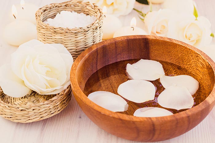 Salt water soak to remove mehndi