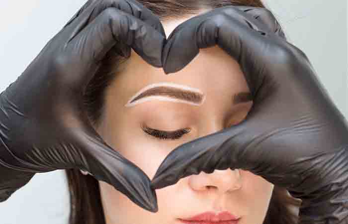 Short eyebrows for diamond face shape