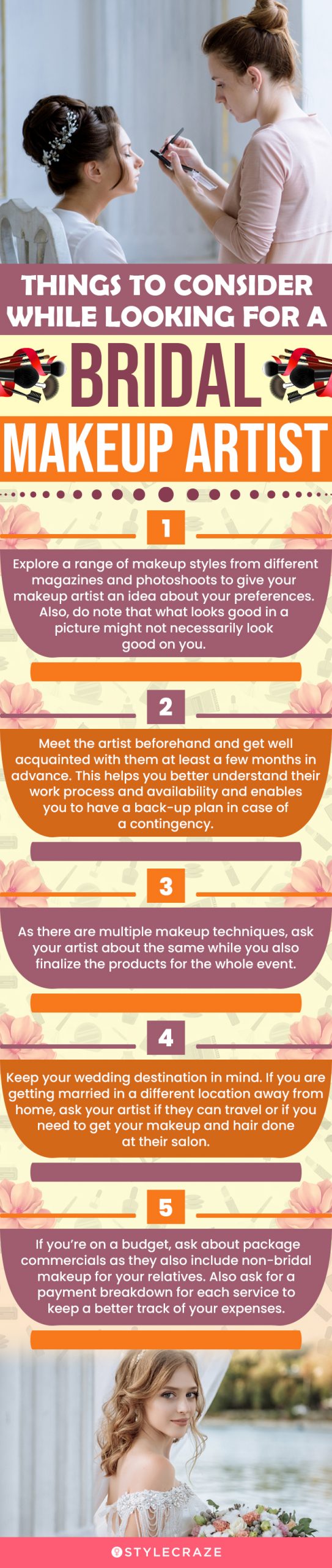 things to consider while looking for a bridal makeup artist (infographic)