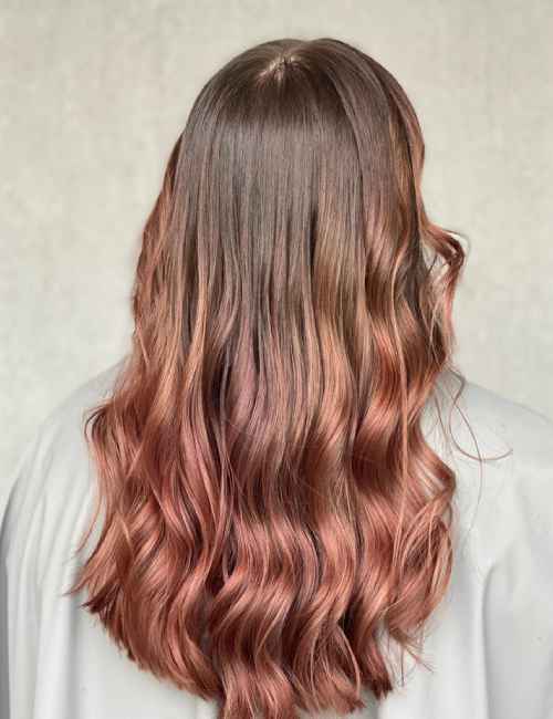 Walnut brown balayage hair color